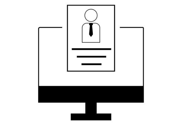 Business Profile Outline Icon: Elevating Digital Identity with Minimalist Design