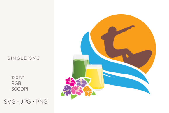 Enhancing Digital Designs with Ocean Surfer, Sea Water, and Juice Icon SVG Assets
