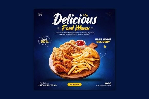 Food Social Media Post Banner Guide