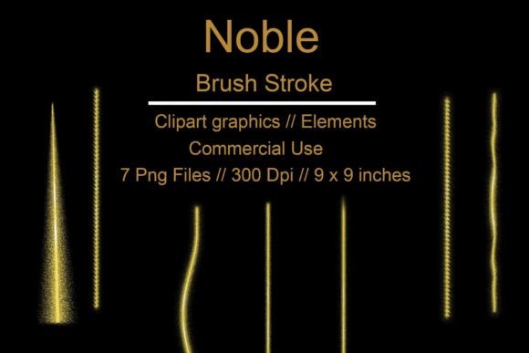 Noble Brush Stroke Clipart for Creative Design