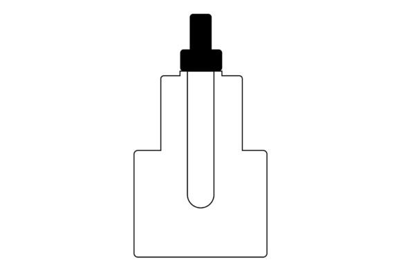 Pipette Flask Clipart Icon: Minimalist Design