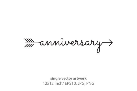 Word Anniversary Arrow Design Guide